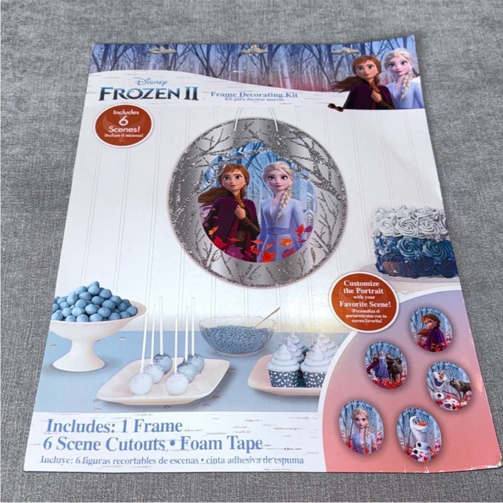 Disney Frozen II Glitter Wall Frame With Cutouts Decoration Kit Frozen 2
